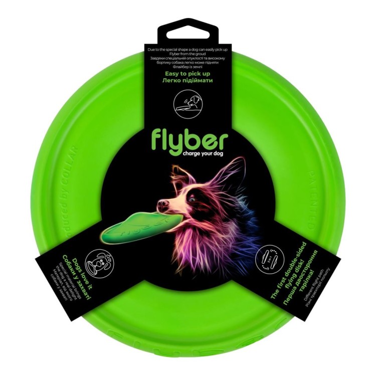 FLYBER LATAJĄCY SPODEK frisbee dla psa W KOLORZE ZIELONYM